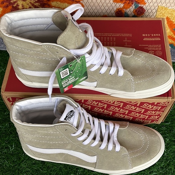 Vans Sk8-Hi Pig Suede Moss Gray/Snow White WMNS sneakers - Picture 4 of 16